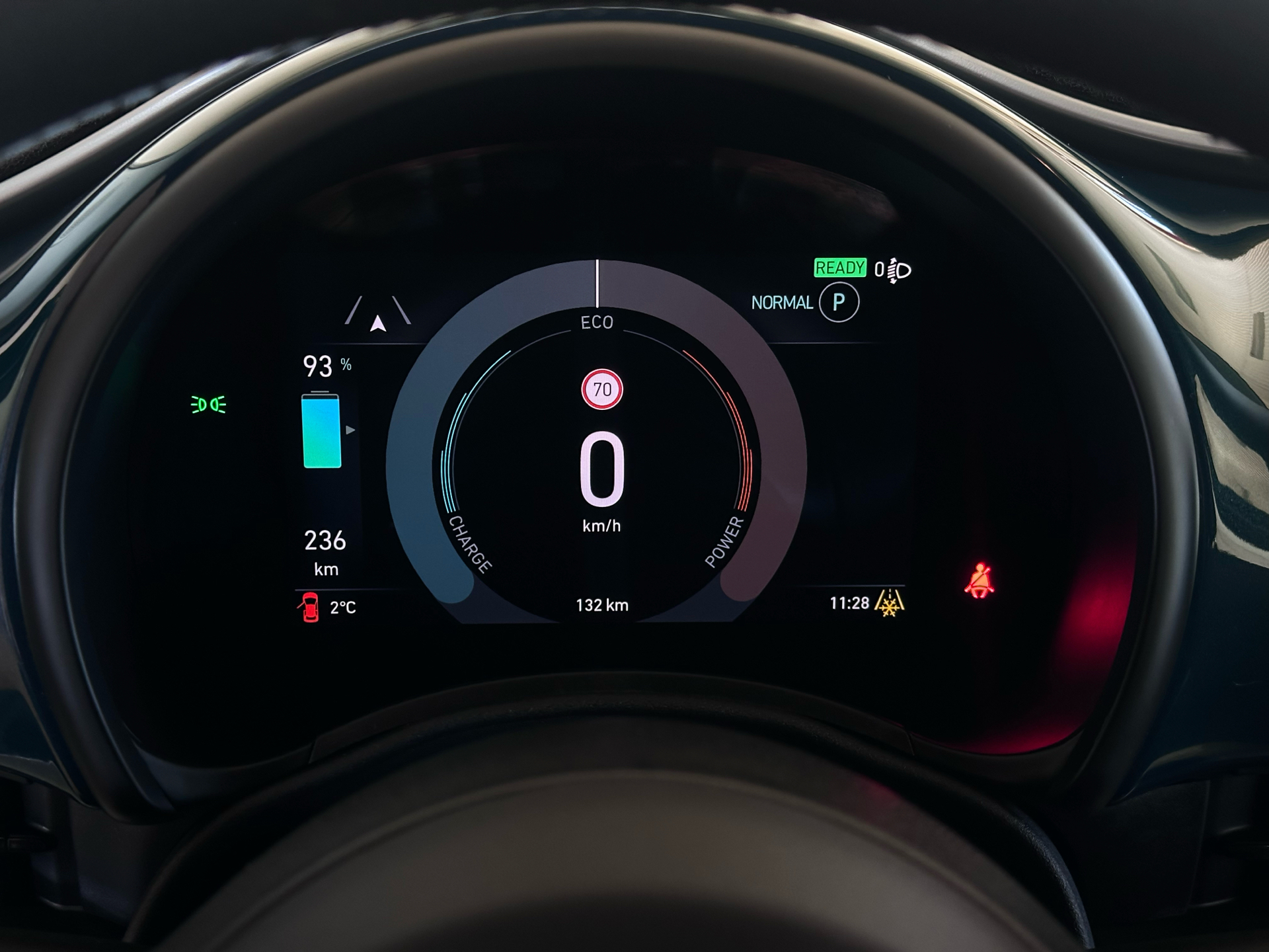 Grøn Fiat 500e fra 2024