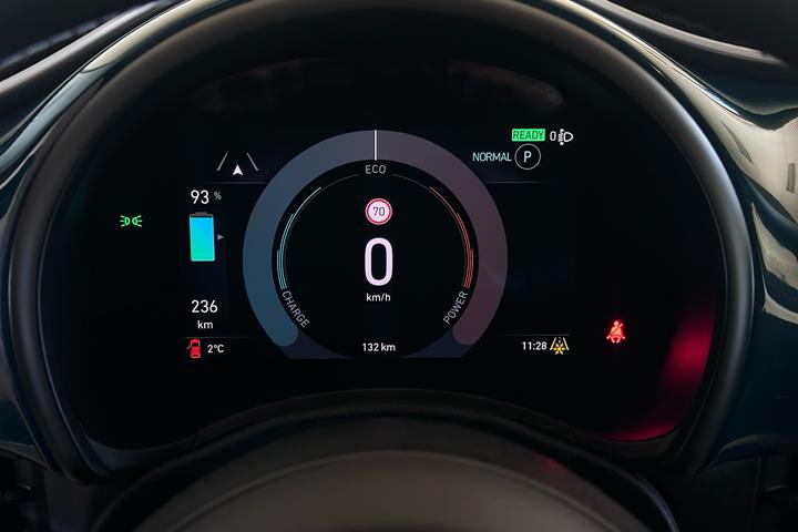 Grøn Fiat 500e fra 2024