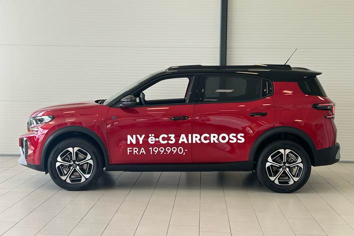 Rød Citroën e-C3 Aircross fra 2025