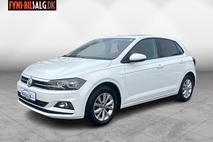 Hvid VW Polo fra 2020 set udefra