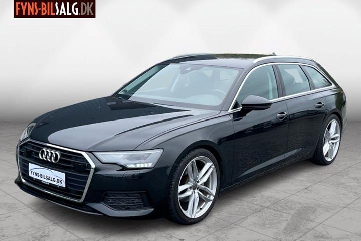 Sort Audi A6 fra 2019 set udefra