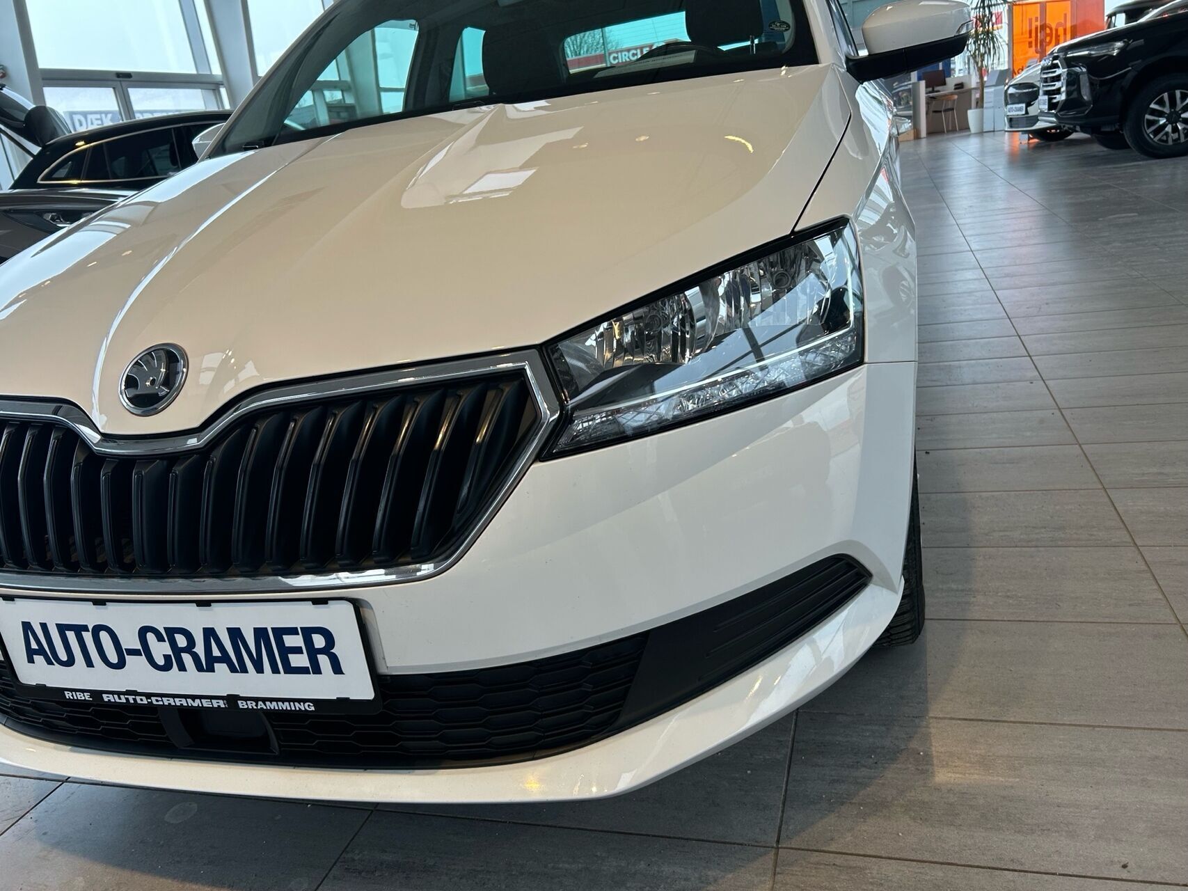 Hvid Skoda Fabia fra 2019