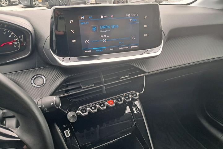 Gul Peugeot 208 fra 2021