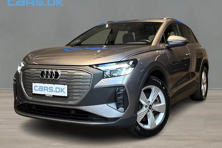 Grå Audi Q4 fra 2022 set udefra
