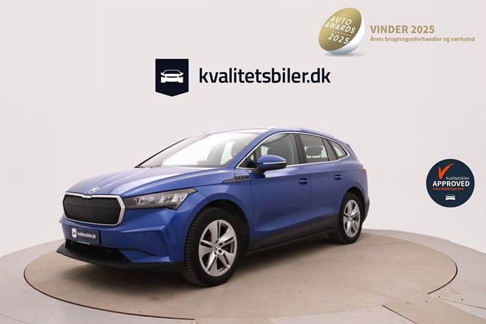Blå Skoda Enyaq fra 2023