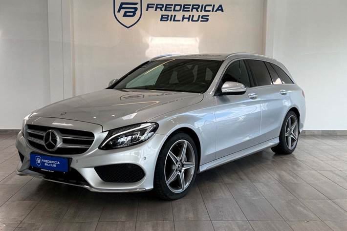 Grå Mercedes C220 fra 2015
