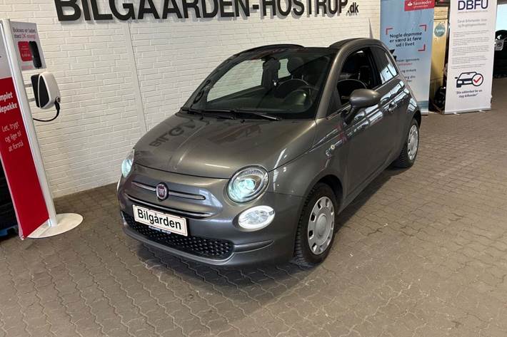 Grå Fiat 500C fra 2020