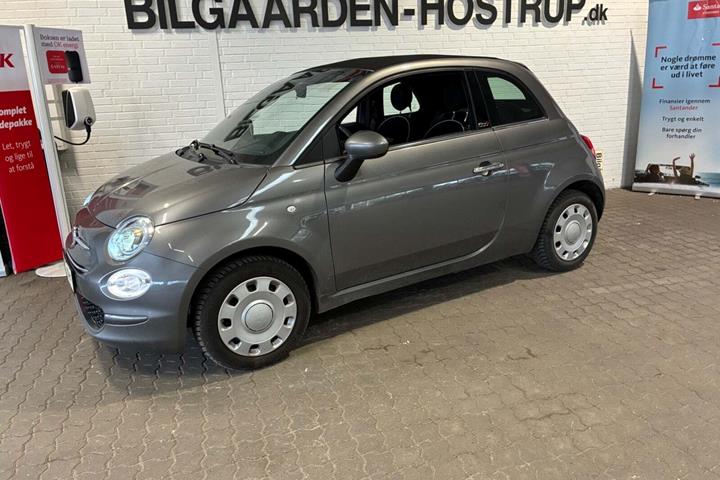 Grå Fiat 500C fra 2020