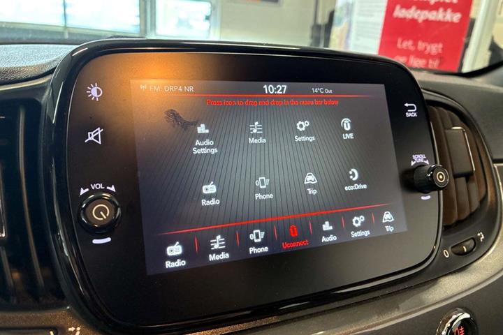 Grå Fiat 500C fra 2020