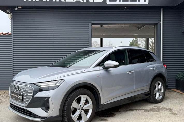 Sølv Audi Q4 e-tron fra 2022