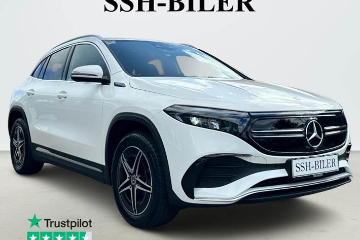 Hvid Mercedes EQA250+ fra 2023 set udefra