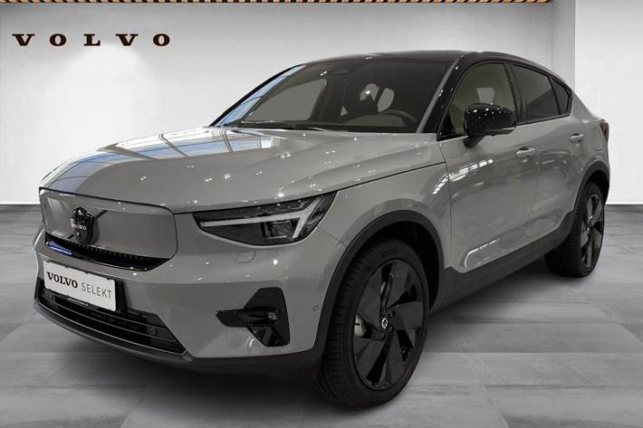 Grå Volvo EC40 fra 2025 set udefra