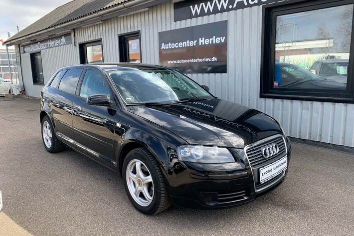 Sort Audi A3 fra 2007