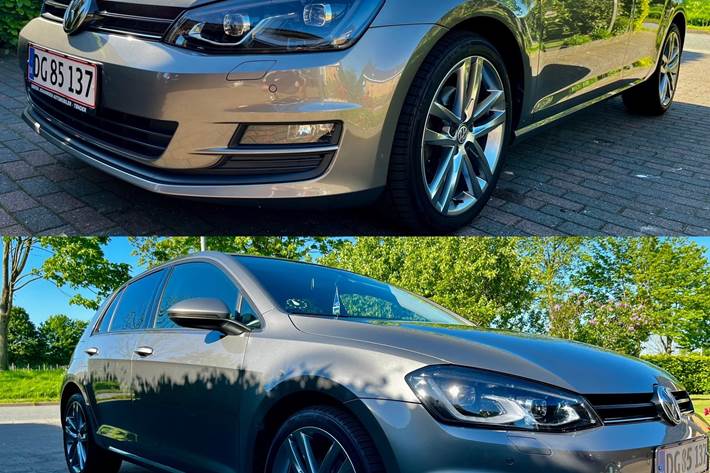 Grå VW Golf fra 2014