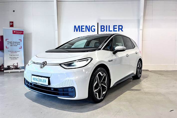 Hvid VW ID.3 fra 2020 set udefra