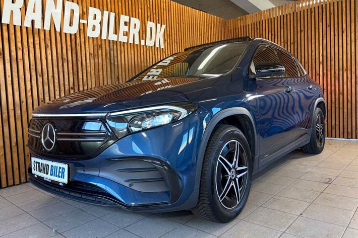 Blå Mercedes EQA350 fra 2023