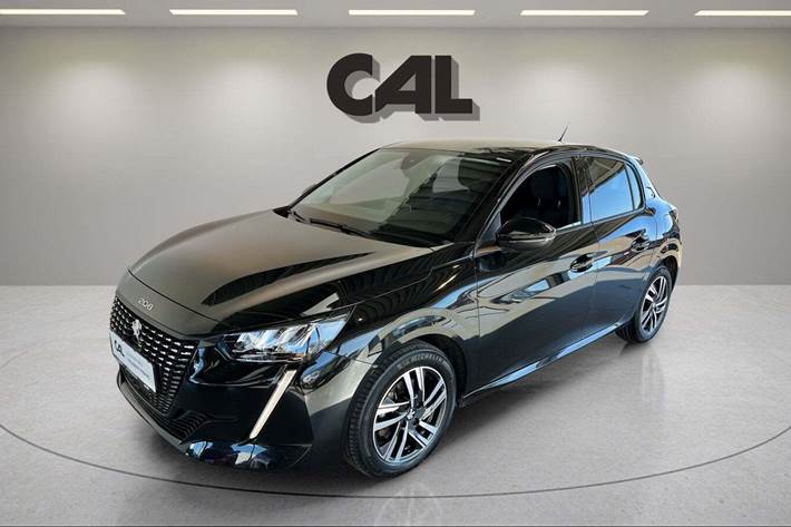Sort Peugeot 208 fra 2023 set udefra