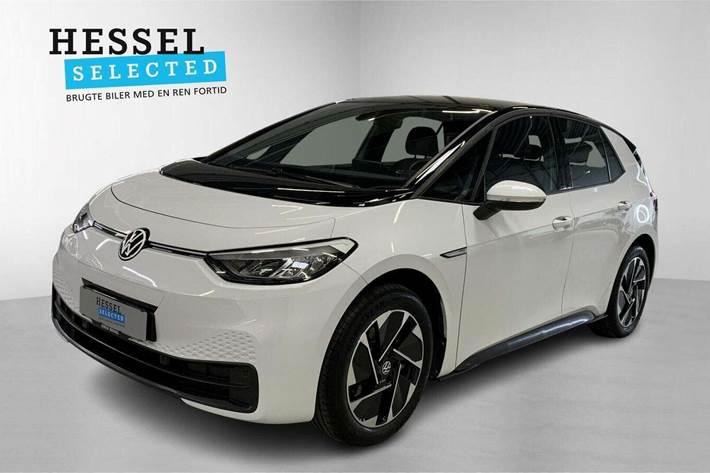 Hvid VW ID.3 fra 2022 set udefra