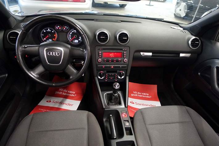 Sort Audi A3 fra 2008