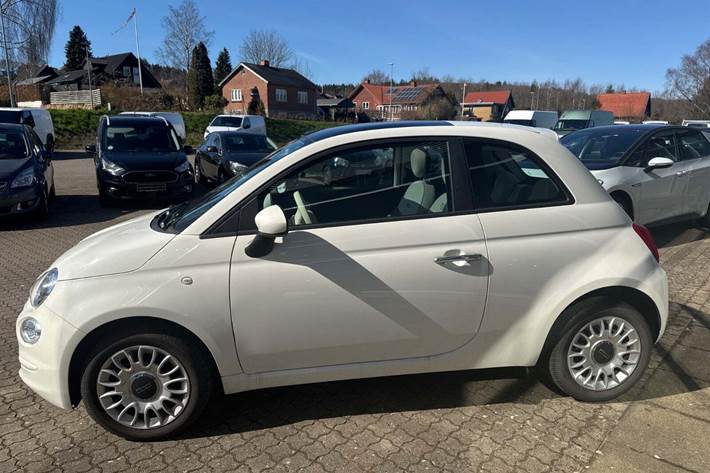 Hvid Fiat 500 fra 2020