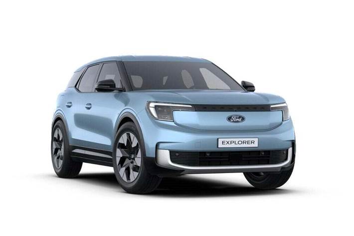 Blå Ford Explorer fra 2025