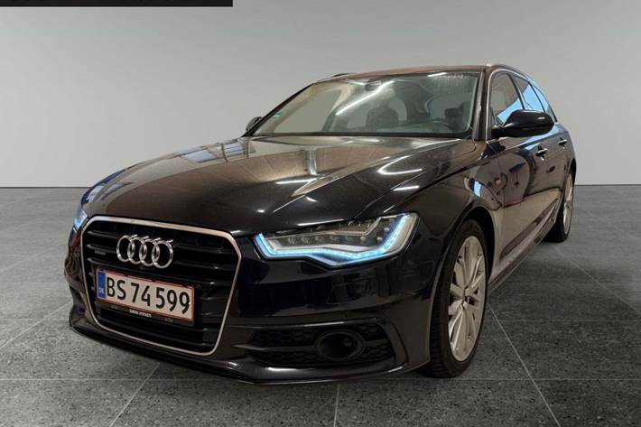 Sort Audi A6 fra 2014 set udefra