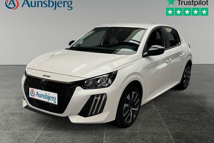 Hvid Peugeot e-208 fra 2025