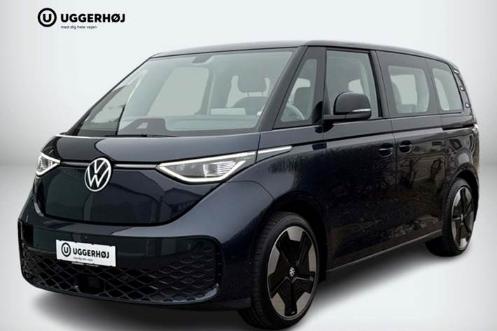 Blå VW ID.Buzz fra 2024 set udefra