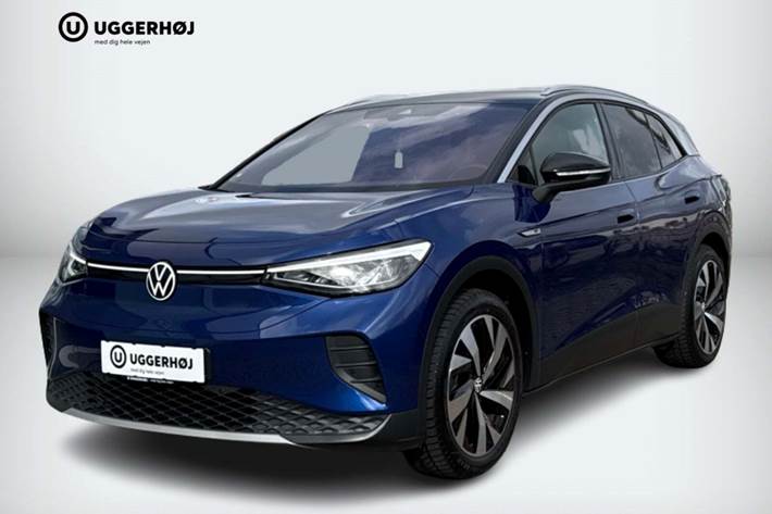 Blå VW ID.4 fra 2021 set udefra