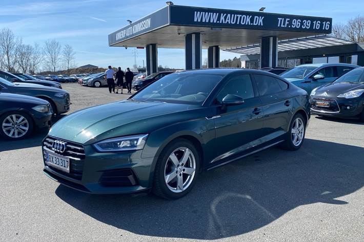 Grøn Audi A5 fra 2018