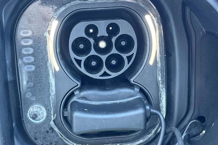 Blå Fiat 500e fra 2023