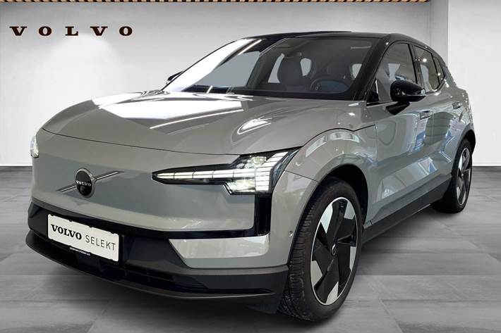Grå Volvo EX30 fra 2024 set udefra