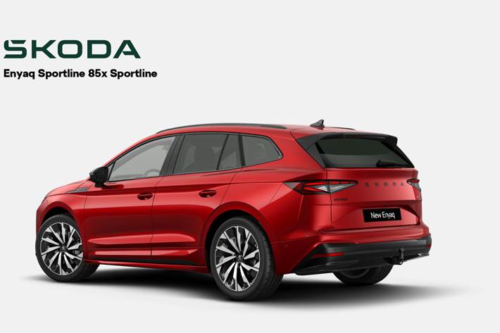 Rød Skoda Enyaq fra 2026
