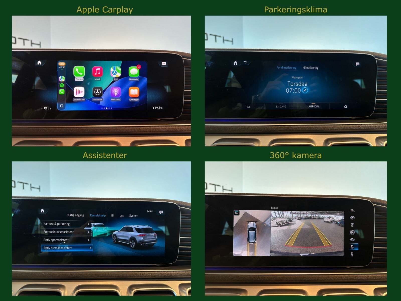 Blå Mercedes GLE350 de fra 2022