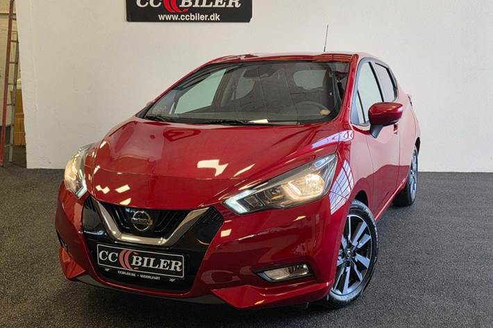 Rød Nissan Micra fra 2017