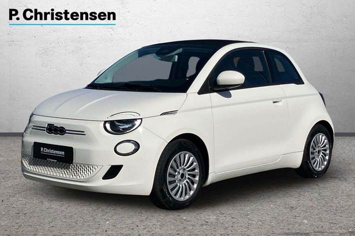Hvid Fiat 500e fra 2023