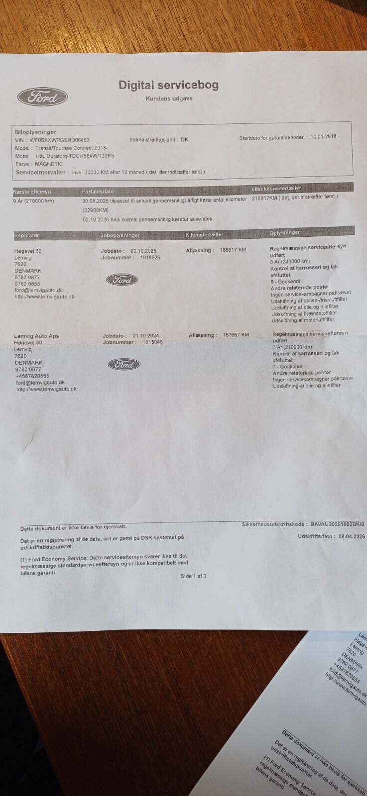 undefined Ford Transit Connect fra 2018