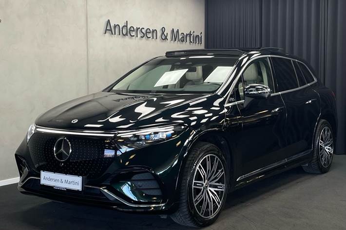 Grøn Mercedes EQS 450 fra 2023