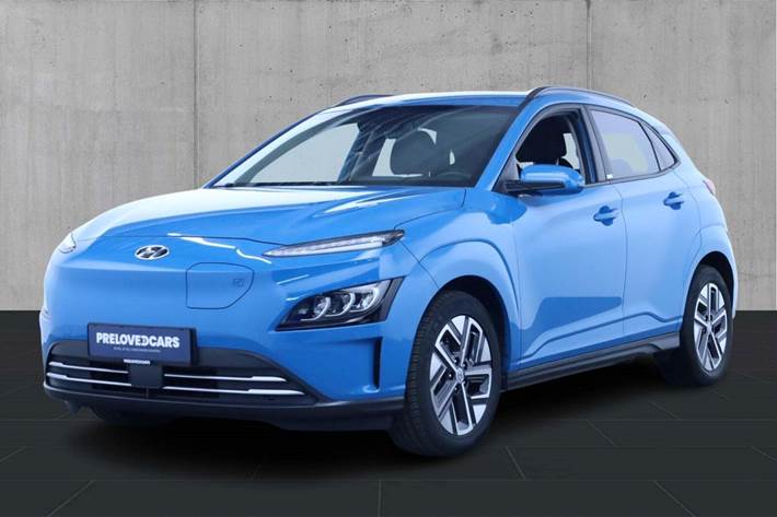 Blå Hyundai Kona fra 2021
