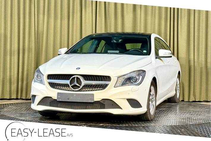 Hvid Mercedes CLA200 d fra 2016 set udefra