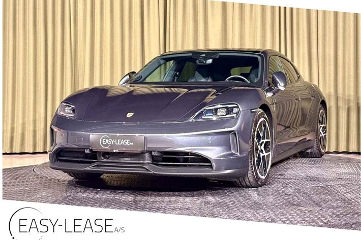 Grå Porsche Taycan fra 2024