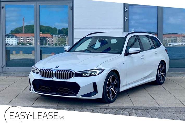 Hvid BMW 330i fra 2025