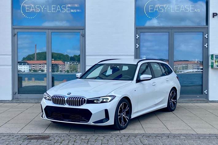 Hvid BMW 330i fra 2025