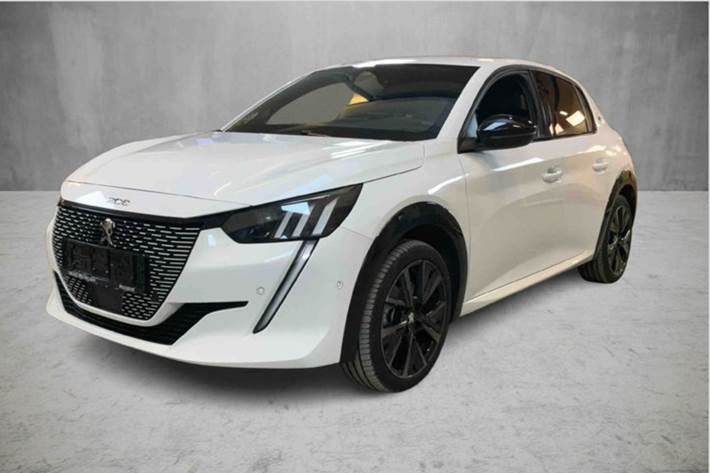 Hvid Peugeot e-208 fra 2023