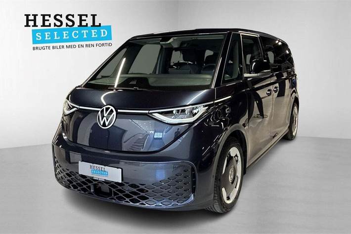 Blå VW ID.Buzz fra 2025 set udefra