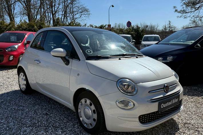 Hvid Fiat 500 fra 2018