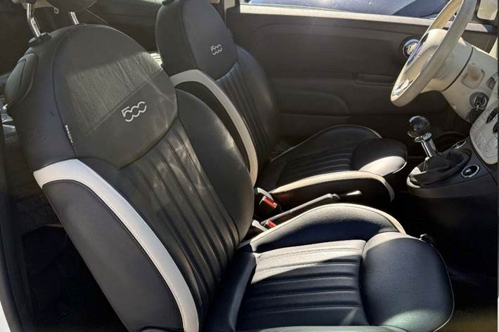 Hvid Fiat 500 fra 2018