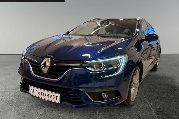 Blå Renault Megane IV fra 2017 set udefra