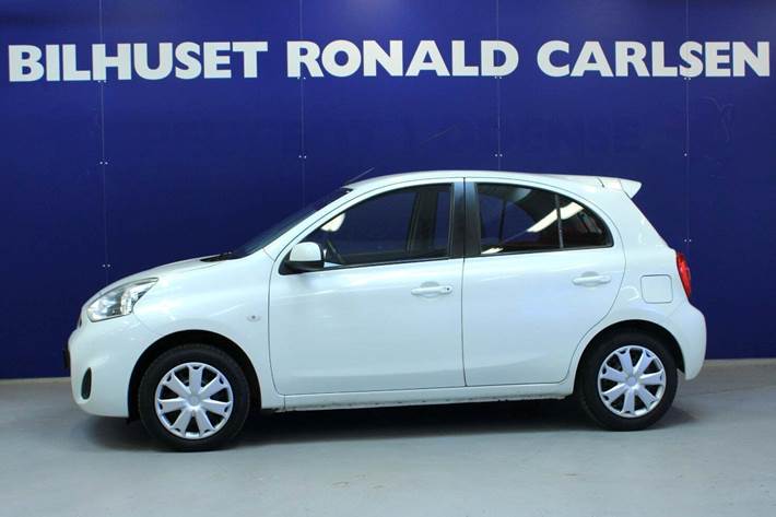 Hvid Nissan Micra fra 2013