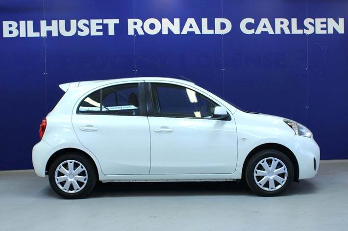 Hvid Nissan Micra fra 2013